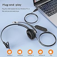 MKJ USB Headset with Microphone for PC — image 4