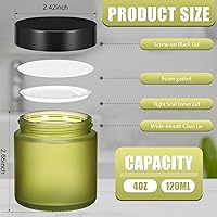 Norme 24 Pcs 4 oz Glass Jars with Lids - Pea Green — image 2