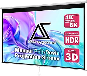 Akia Screens 110-inch Manual Projector Screen