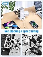 Pluackg 16-Outlet Surge Protector Tower with 4 USB Ports — image 7