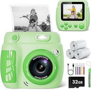 LETSHAHA H6 Kids Instant Print Camera
