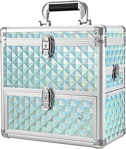 FRENESSA Extra Large Makeup Organizer with Drawer, Mirror, Dividers - Watery Blue Review