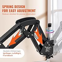 VEVOR Multi-Directional Microscope with Spring Bracket, 7X-45X Magnification — image 3