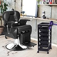 Paddie Esthetician Cart with Wheels, White & Gold — image 2