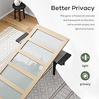 ROYMELO 34x84 Inch Glass Sliding Barn Door Slab with 6ft Hardware Kit — image 4