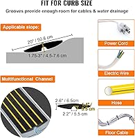 VEVOR Car Driveway Rubber Curb Ramp 33069lbs Capacity 1-Channel — image 5