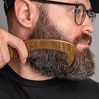 ZEUS Curved Sandalwood Beard Comb, 8 Inch — image 3
