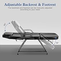 BarberPub Adjustable Tattoo Chair 72″ Black — image 9