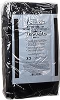 ForPro Premium Bleach Tough Salon Towels, Black, 12-Count — image 4