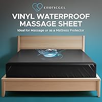 Eroticgel Black Vinyl Queen Waterproof Massage Bed Sheet — image 9