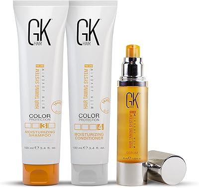 GK Hair Moisturizing Shampoo and Conditioner Set with Argan Oil Serum 100mL/50mL