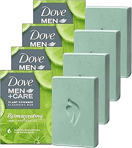 Dove Men+Care Plant-Powered Reinvigorating Lime & Avocado Oil Bar Soap 4-in-1, 5oz, 4 Count Review