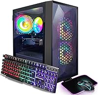 STGAubron Gaming PC Desktop, Intel Core i5-8600, Radeon RX 550 4GB, 16GB RAM, 512GB SSD — image 1