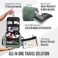 VENTURE 4TH Hanging Travel Toiletry Bag - Green Leaves — image 5