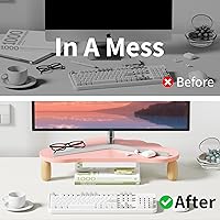 AFOOYO Cloud-Shaped Monitor Stand Riser with Drawer — image 5