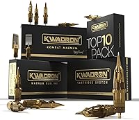 Kwadron 3 Round Liner Long Taper Tattoo Needles - Box of 20 — image 1
