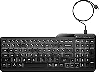 HP 400 Backlit Wired Keyboard — image 1