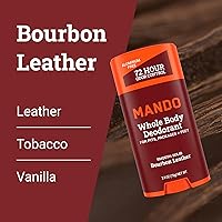 Mando Whole Body Deodorant For Men - Bourbon Leather, 2.6oz (Pack of 2) — image 4