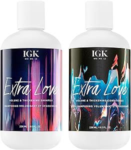 IGK Extra Love Volume & Thickening Shampoo and Conditioner Set 8 Oz Review