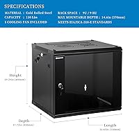 RackPath 9U Wall Mount Network Rack Cabinet — image 2