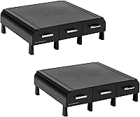Mind Reader Monitor Stand with 3 Drawers, Set of 2 — image 8