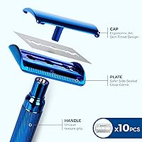 ZOMCHI Double Edge Safety Razor - Noble Blue — image 5