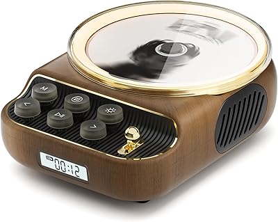 FREEFISH Retro Portable CD Player with Bluetooth, FM Radio, Dual Speakers