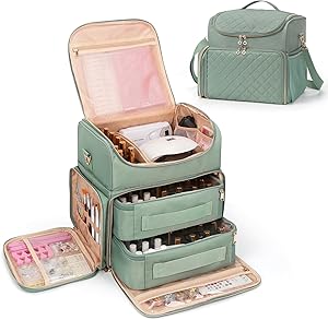 Nail Polish Organizer Case 86 Slots Green Review