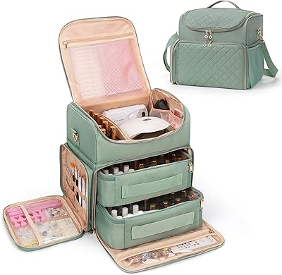 Nail Polish Organizer Case 86 Slots Green