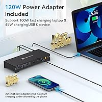 CMSTEDCD USB C KVM Docking Station Switch 3 Monitors 2 Computers — image 5