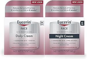 Eucerin Q10 Anti Wrinkle Skin Care Set, 1.7oz Day & Night Cream Review