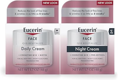 Eucerin Q10 Anti Wrinkle Skin Care Set, 1.7oz Day & Night Cream
