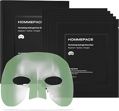 HommeFace Men’s Revitalizing Hydrogel Facial Mask Set (5ct)
