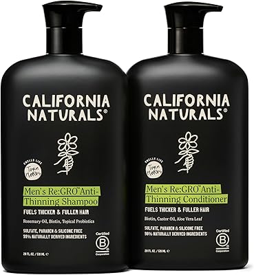 California Naturals Mens Re:Gro Shampoo and Conditioner Duo Set, 20 fl oz