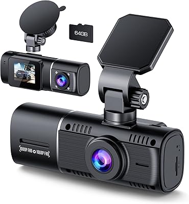 LAMTTO C310 Dual Dash Cam 1080P Front and Interior