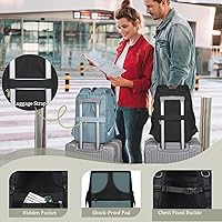 Unisex Adult Large Modern Black Polyester Water-Resistant Travel Laptop Backpack — image 5