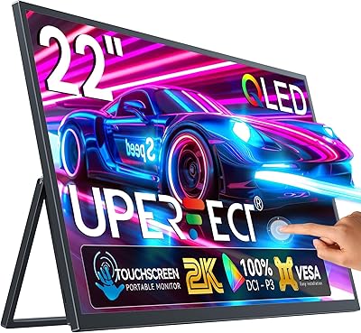 UPERFECT 22″ 2K QLED Portable Touchscreen Monitor