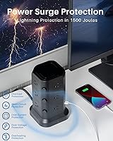 KOOSLA Surge Protector Power Strip Tower 16.4 FT — image 3