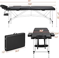 Yaheetech Portable Massage Table 24 inch Width Black — image 3
