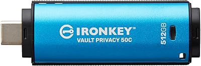 Kingston IronKey Vault Privacy 50 USB-C 512GB Encrypted Flash Drive