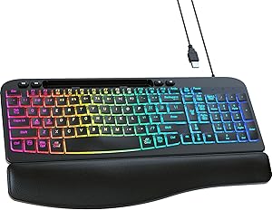 VEILZOR Ergonomic Backlit Keyboard