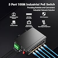 MokerLink 5-Port PoE+ Industrial DIN Rail Switch — image 2