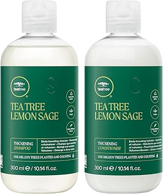 Paul Mitchell Tea Tree Lemon Sage Thickening Shampoo and Conditioner Set, 10.14 oz