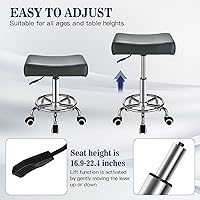 Mineloff Square Salon Rolling Stool - Grey — image 5