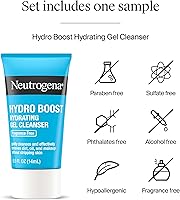 Neutrogena Hydro Boost Skincare Set, Fragrance Free Gel Cream & Cleanser, 1.7oz + 0.5oz — image 6