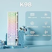 OHY K98 White Gaming Keyboard — image 2