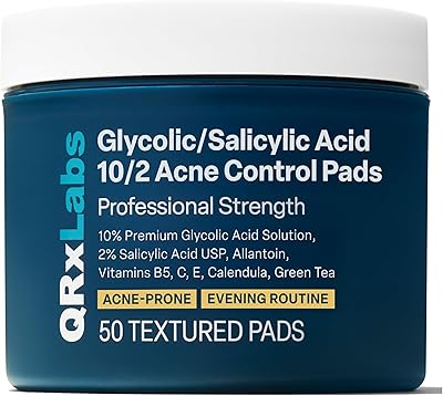 QRxLabs Salicylic & Glycolic Acid Pads 50 Count