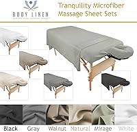 Body Linen Tranquility Microfiber Massage Sheet Set - Black — image 7