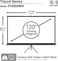 Elite Screens T120UWH Tripod Projector Screen 120-inch 16:9 — image 6