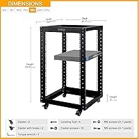 RIVECO 18U Open Frame Server Rack — image 3